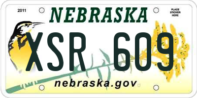 NE license plate XSR609