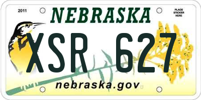 NE license plate XSR627