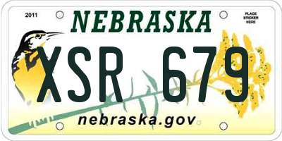 NE license plate XSR679