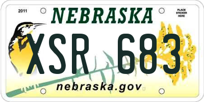 NE license plate XSR683