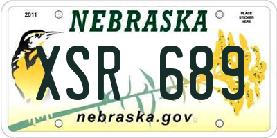 NE license plate XSR689