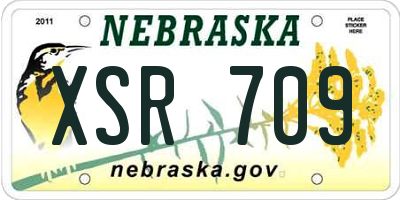 NE license plate XSR709