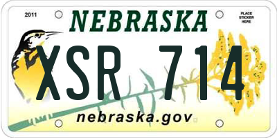 NE license plate XSR714