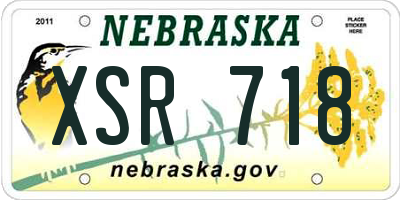 NE license plate XSR718