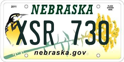 NE license plate XSR730