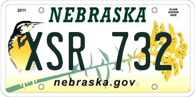 NE license plate XSR732
