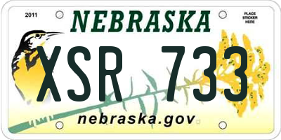 NE license plate XSR733