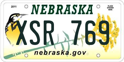 NE license plate XSR769