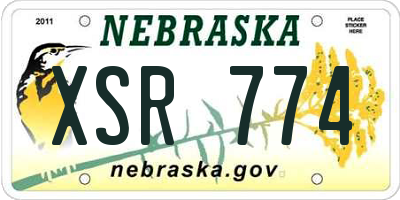 NE license plate XSR774