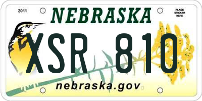 NE license plate XSR810