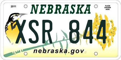 NE license plate XSR844