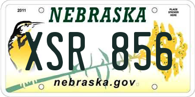 NE license plate XSR856