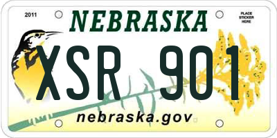 NE license plate XSR901