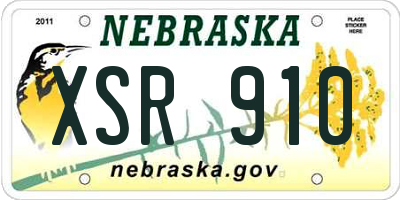NE license plate XSR910