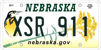 NE license plate XSR911