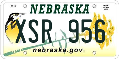 NE license plate XSR956
