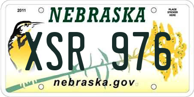 NE license plate XSR976