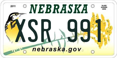 NE license plate XSR991