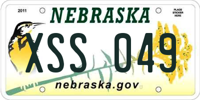 NE license plate XSS049