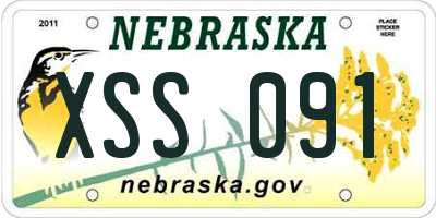 NE license plate XSS091