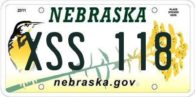 NE license plate XSS118