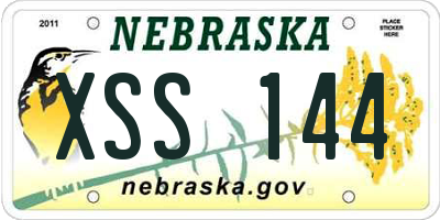 NE license plate XSS144