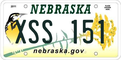 NE license plate XSS151