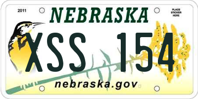 NE license plate XSS154