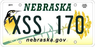 NE license plate XSS170