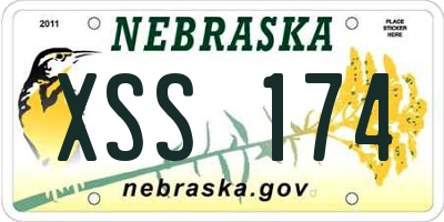 NE license plate XSS174