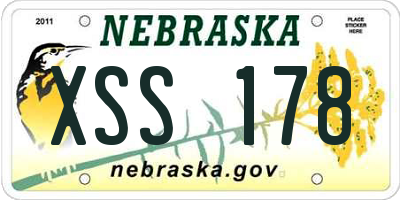 NE license plate XSS178