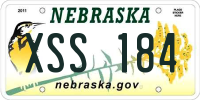 NE license plate XSS184