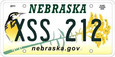 NE license plate XSS212