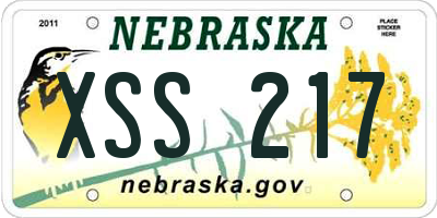 NE license plate XSS217