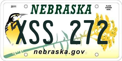 NE license plate XSS272