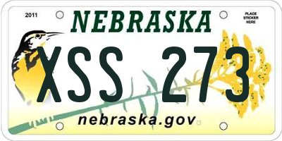 NE license plate XSS273