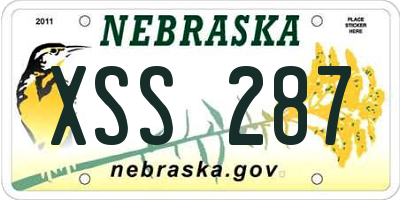 NE license plate XSS287