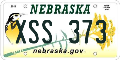 NE license plate XSS373