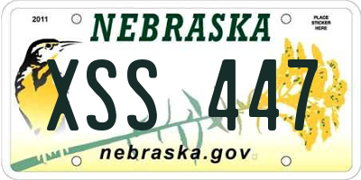 NE license plate XSS447