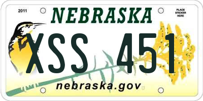 NE license plate XSS451