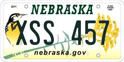 NE license plate XSS457