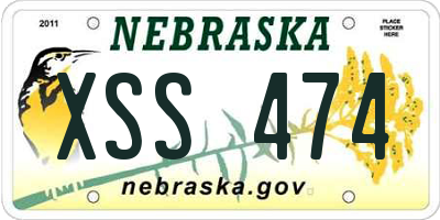 NE license plate XSS474