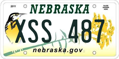 NE license plate XSS487
