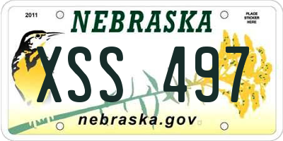 NE license plate XSS497