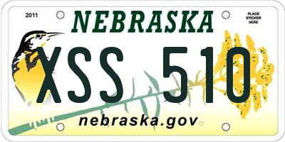 NE license plate XSS510
