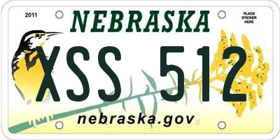 NE license plate XSS512