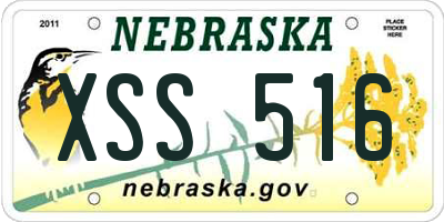 NE license plate XSS516