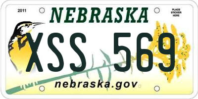 NE license plate XSS569