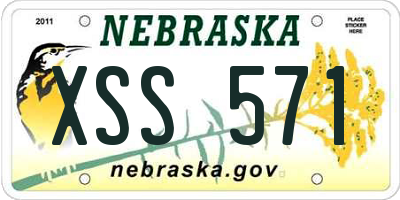 NE license plate XSS571