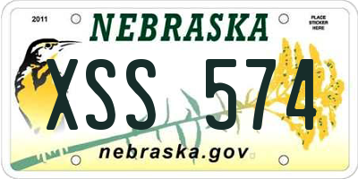 NE license plate XSS574